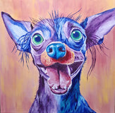 Original art for sale at UGallery.com | Amadeus by Viktoria Goudbeek | $1,425 | oil painting | 23.6' h x 23.6' w | thumbnail 1