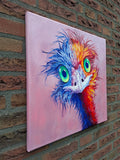 Original art for sale at UGallery.com | Astonished One by Viktoria Goudbeek | $1,300 | oil painting | 19.7' h x 19.7' w | thumbnail 2
