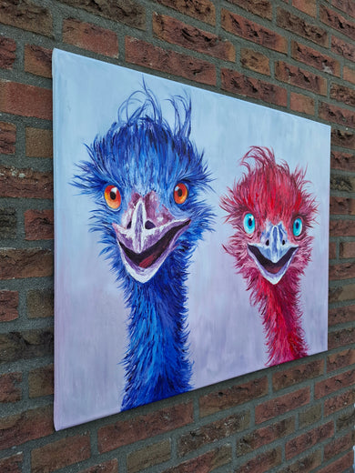 Bold Pair by Viktoria Goudbeek |  Side View of Artwork 
