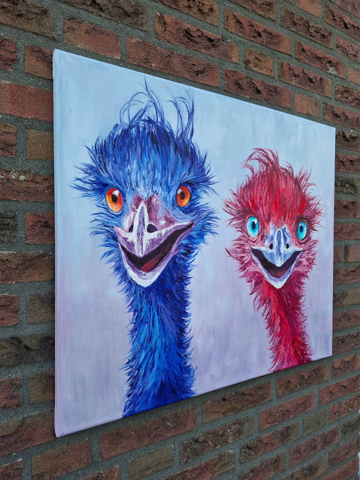 Bold Pair by Viktoria Goudbeek |  Side View of Artwork 