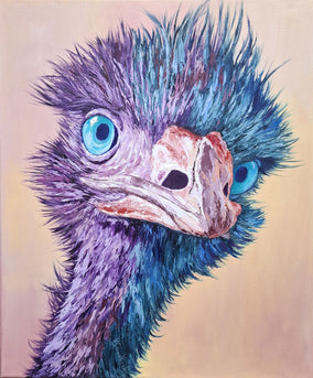 Original art for sale at UGallery.com | Bowie by Viktoria Goudbeek | $1,425 | oil painting | 23.6' h x 19.7' w