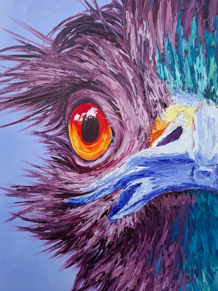 Curious One by Viktoria Goudbeek |  Closeup View of Artwork 