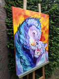 Original art for sale at UGallery.com | Tenderness by Viktoria Goudbeek | $1,875 | oil painting | 31.5' h x 23.6' w | thumbnail 2