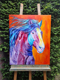 Original art for sale at UGallery.com | Thor by Viktoria Goudbeek | $1,825 | oil painting | 28.7' h x 23.6' w | thumbnail 3