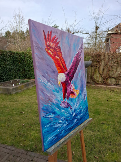 Triumph in the Burst by Viktoria Goudbeek |  Side View of Artwork 