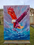 Original art for sale at UGallery.com | Triumph in the Burst by Viktoria Goudbeek | $1,900 | oil painting | 31.5' h x 23.6' w | thumbnail 3