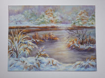 Original art for sale at UGallery.com | First Snow by Viktoria Goudbeek | $550 | pastel artwork | 11.8' h x 15.7' w | thumbnail 3