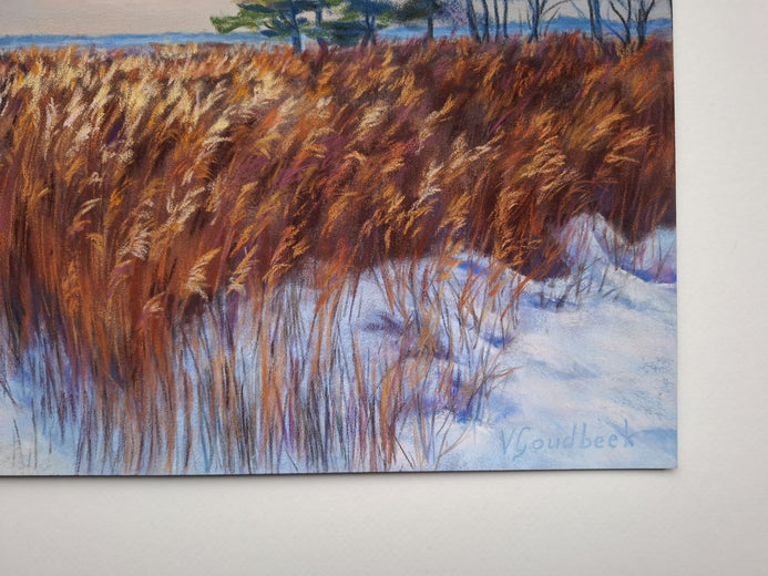 Golden Breeze by Viktoria Goudbeek |  Side View of Artwork 