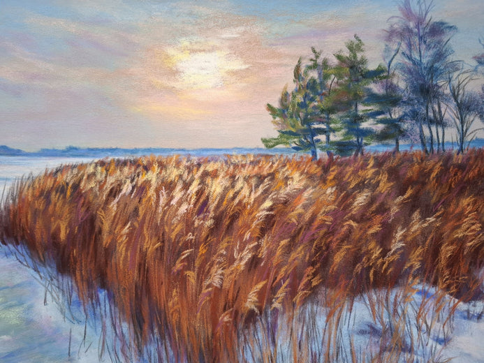 Golden Breeze by Viktoria Goudbeek |   Closeup View of Artwork 