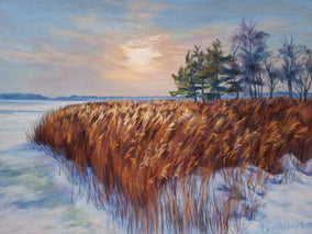 Original art for sale at UGallery.com | Golden Breeze by Viktoria Goudbeek | $550 | pastel artwork | 11.8' h x 15.7' w