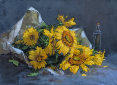 oil painting by Viktoria Majestic titled A Bouquet of Sunshine