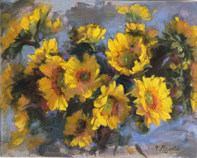 Original art for sale at UGallery.com | A Little Bit of Sunshine by Viktoria Majestic | $625 | oil painting | 11' h x 14' w