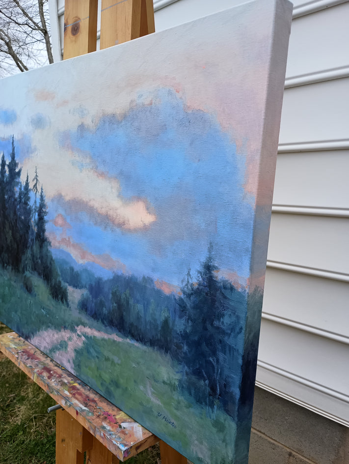 Calm After the Storm by Viktoria Majestic |  Side View of Artwork 