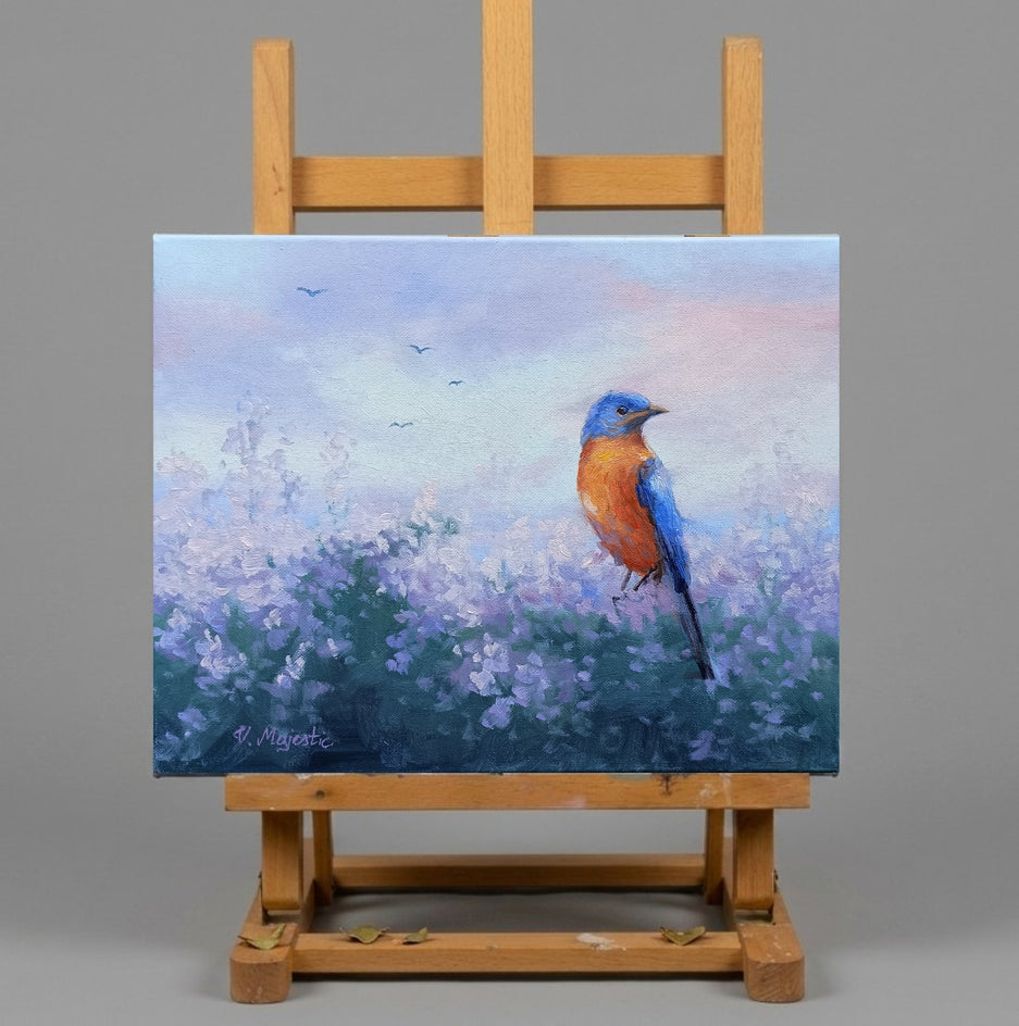 Eastern Blue Bird by Viktoria Majestic |  Context View of Artwork 