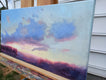 Original art for sale at UGallery.com | Fiery Sunset by Viktoria Majestic | $975 | oil painting | 12' h x 24' w | thumbnail 2