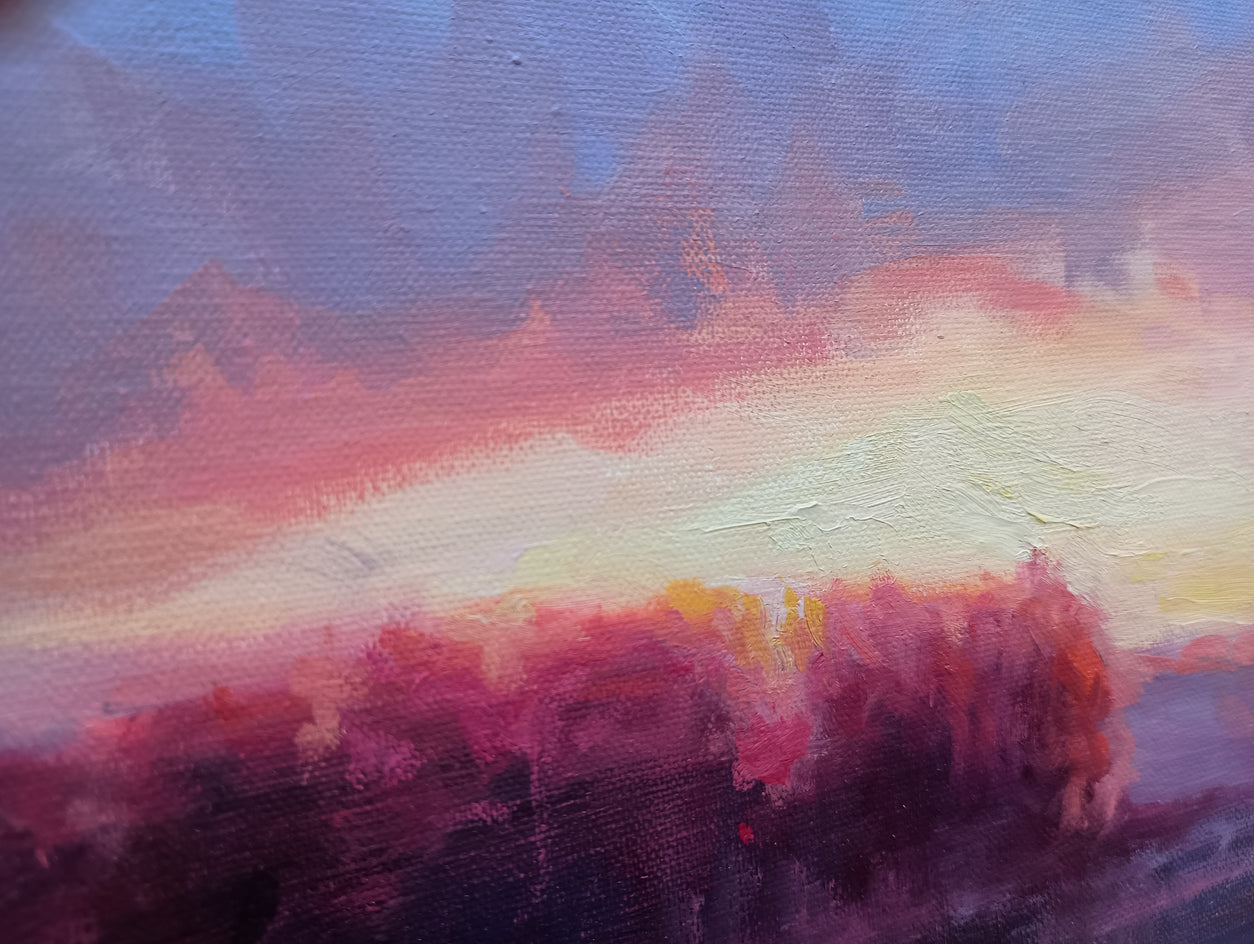 Fiery Sunset by Viktoria Majestic |  Closeup View of Artwork 