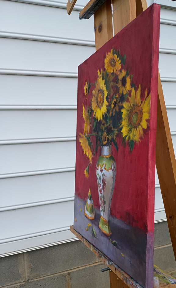 Golden Beauties by Viktoria Majestic |  Side View of Artwork 