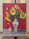Original art for sale at UGallery.com | Golden Beauties by Viktoria Majestic | $925 | oil painting | 24' h x 18' w | thumbnail 3