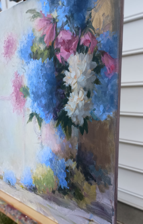 Hydrangea Dream by Viktoria Majestic |  Side View of Artwork 