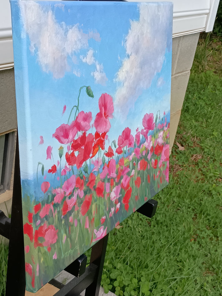 Poppy Dream by Viktoria Majestic |  Side View of Artwork 