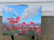 Original art for sale at UGallery.com | Poppy Dream by Viktoria Majestic | $1,050 | oil painting | 16' h x 20' w | thumbnail 3