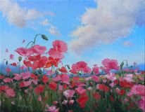 Original art for sale at UGallery.com | Poppy Dream by Viktoria Majestic | $1,050 | oil painting | 16' h x 20' w | thumbnail 1