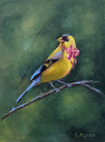 oil painting by Viktoria Majestic titled Spring's First Present