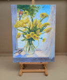 Original art for sale at UGallery.com | The Spring Morning Visitors by Viktoria Majestic | $1,100 | oil painting | 24' h x 18' w | thumbnail 3