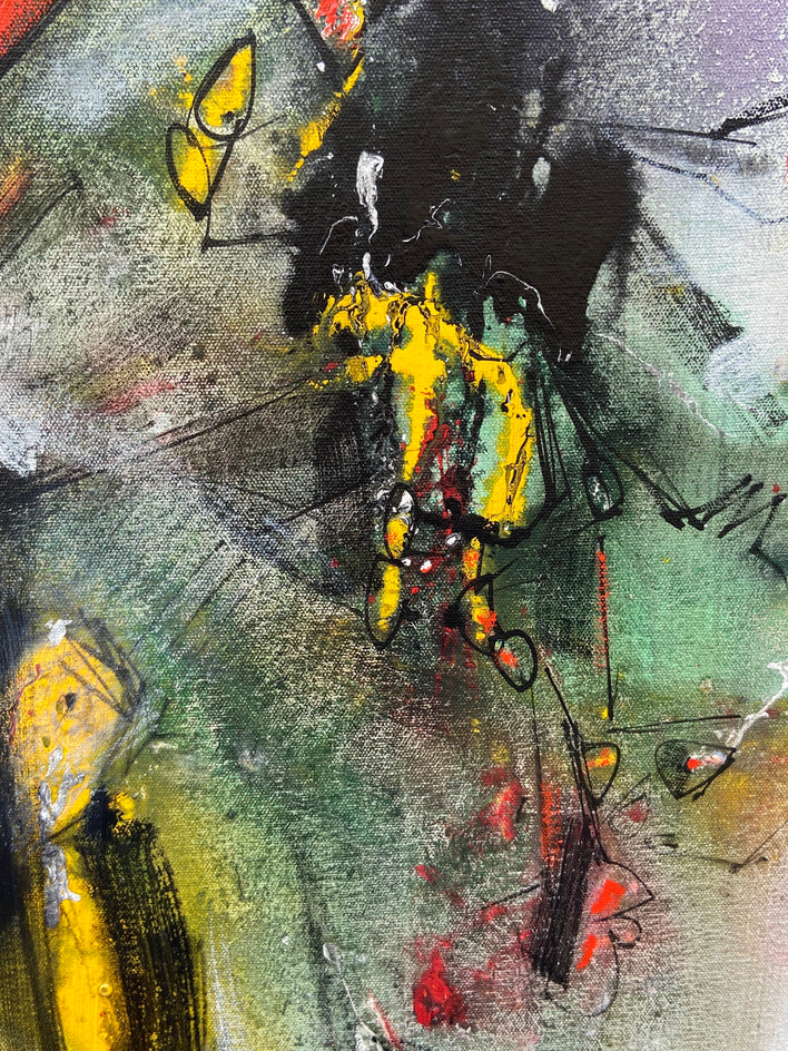 Green Field by Voskan Galstian |  Closeup View of Artwork 