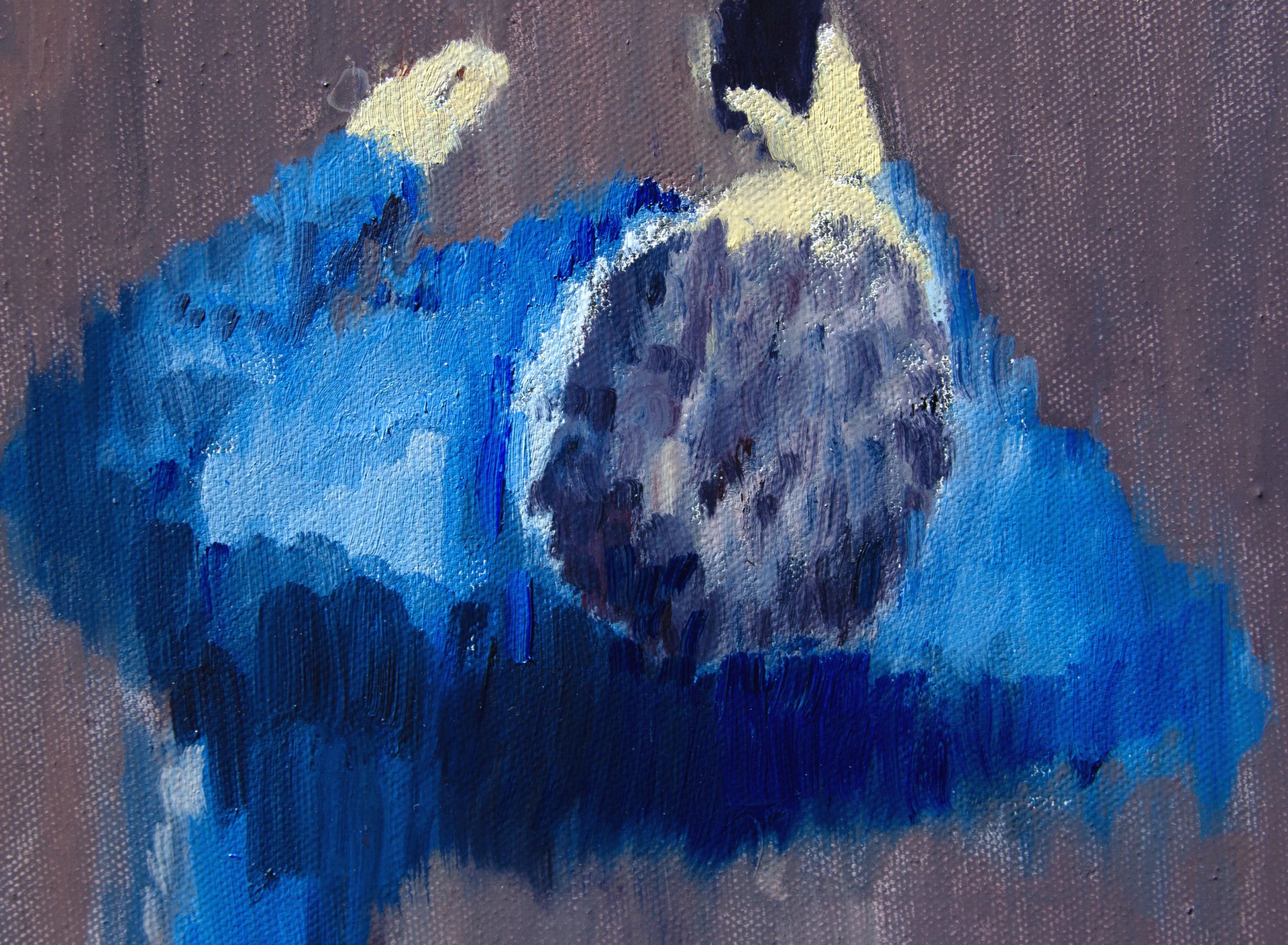 Impressionist Overhead in Blue by Warren Keating - oil painting | UGallery
