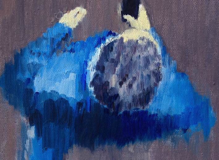 Impressionist Overhead in Blue by Warren Keating |   Closeup View of Artwork 