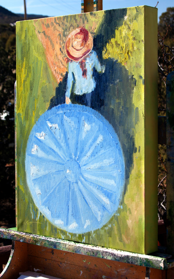 Rio Grande Sunlight by Warren Keating |  Side View of Artwork 