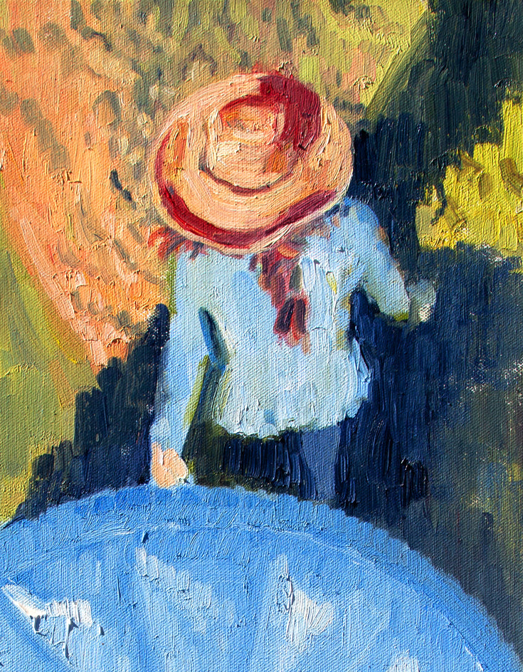 Rio Grande Sunlight by Warren Keating |  Closeup View of Artwork 