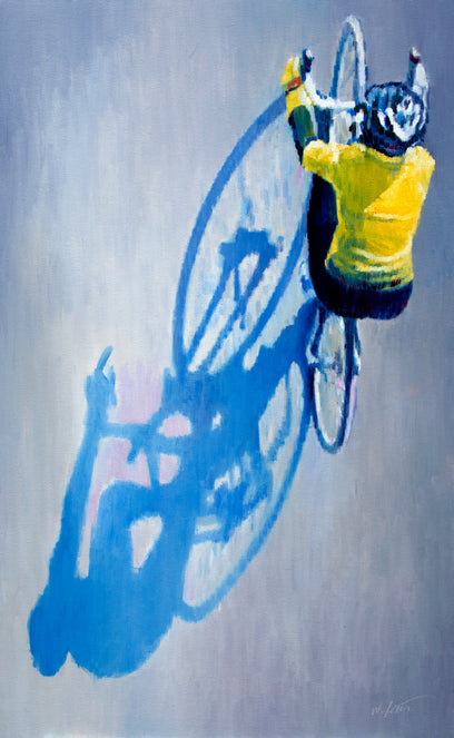 Spring Cycling in Yellow by Warren Keating | Artwork Main Image