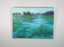 Original art for sale at UGallery.com | Water World High Noon by Suzanne Massion | $550 | oil painting | 18' h x 24' w | thumbnail 3