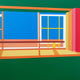 Original art for sale at UGallery.com | Window1 by Wenjie Jin | $2,400 | acrylic painting | 47.24' h x 47.24' w | thumbnail 1
