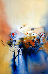 mixed media artwork by Yamilet Sempe titled Archaic Records