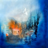 Original art for sale at UGallery.com | Enigma by Yamilet Sempe | $3,100 | mixed media artwork | 30' h x 30' w | thumbnail 1