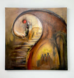 Original art for sale at UGallery.com | Fraternity by Yamilet Sempe | $3,200 | mixed media artwork | 36' h x 36' w | thumbnail 3