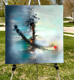 Original art for sale at UGallery.com | Next Step by Yamilet Sempe | $875 | mixed media artwork | 24' h x 24' w | thumbnail 3