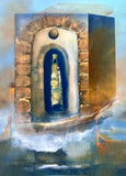 Original art for sale at UGallery.com | Queen of the Sea by Yamilet Sempe | $2,800 | mixed media artwork | 36' h x 36' w | thumbnail 4