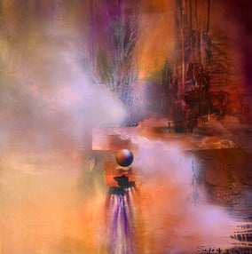 Original art for sale at UGallery.com | Revelation by Yamilet Sempe | $3,300 | mixed media artwork | 30' h x 30' w