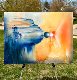 Original art for sale at UGallery.com | The Pact by Yamilet Sempe | $4,175 | mixed media artwork | 30' h x 40' w | thumbnail 3