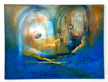 Original art for sale at UGallery.com | Towards the Light by Yamilet Sempe | $4,500 | mixed media artwork | 36' h x 48' w | thumbnail 3