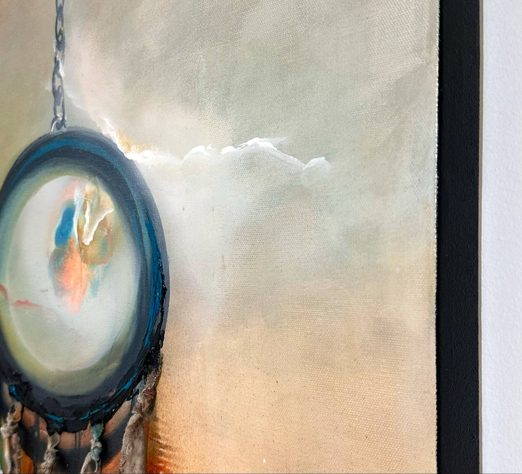 Trapped in Your Dreams by Yamilet Sempe |  Side View of Artwork 