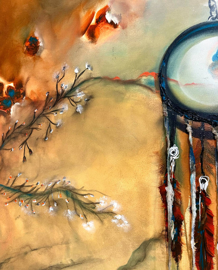 Trapped in Your Dreams by Yamilet Sempe |  Closeup View of Artwork 