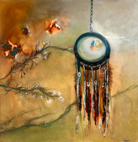 mixed media artwork by Yamilet Sempe titled Trapped in Your Dreams