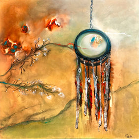 mixed media artwork by Yamilet Sempe titled Trapped in Your Dreams