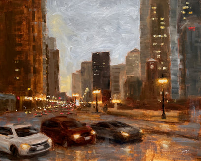 A Moment on Wacker Drive by Yangzi Xu | Artwork Main Image