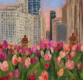 Original art for sale at UGallery.com | Blush of Spring by Yangzi Xu | $850 | oil painting | 18' h x 18' w | thumbnail 4